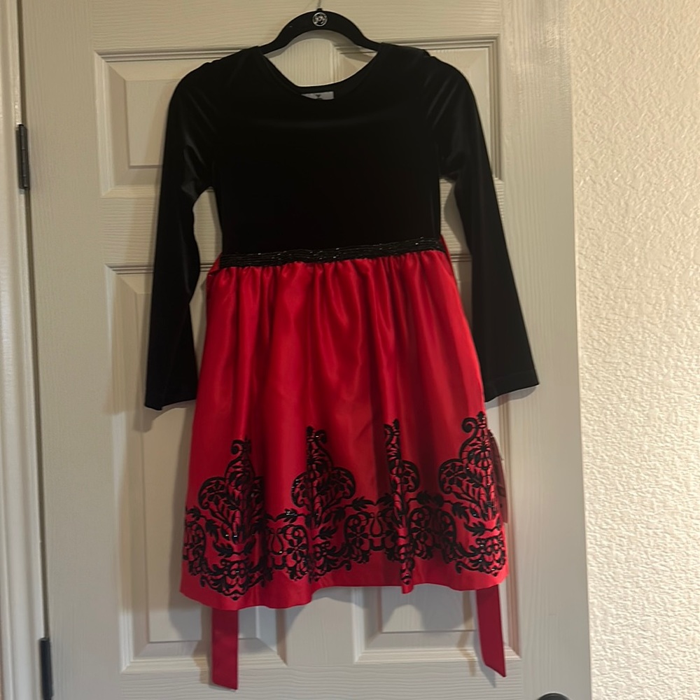 Black and Red Rare Editions Girls Dress